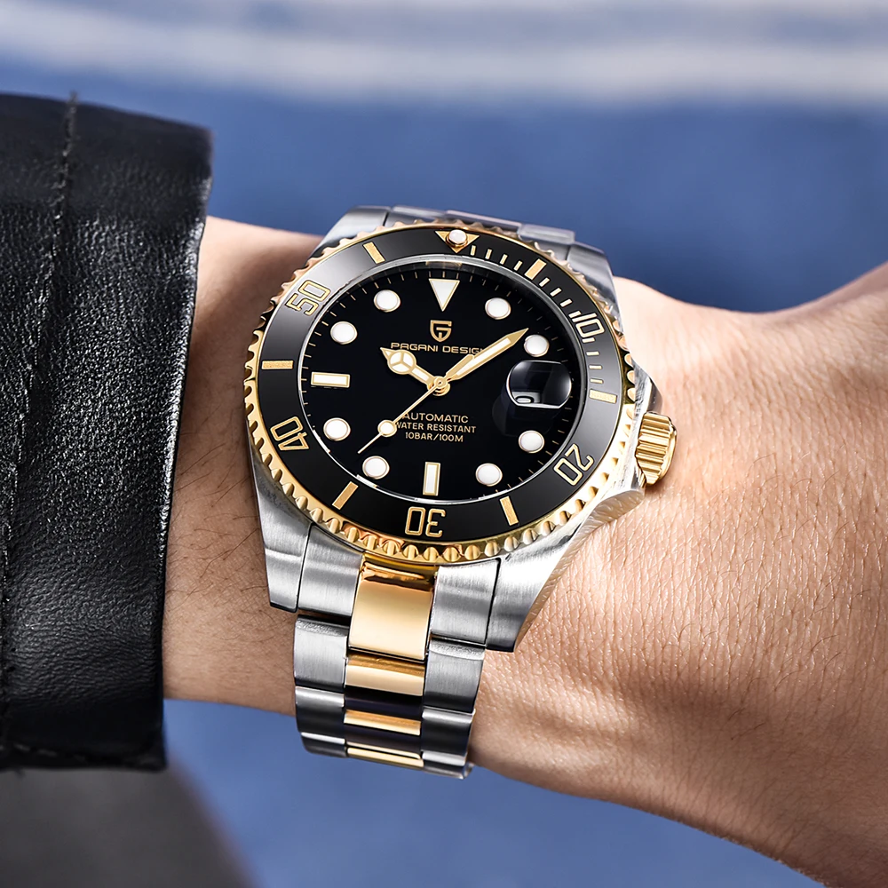 PAGANI DESIGN montre mécanique automatique de luxe pour hommes montre 1639 pour hommes mouvement 8215 verre saphir montre pour hommes en acier inoxydable