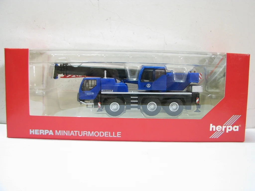 

Diecast 1:87 Scale Herpa LIEBHERR LTM 1045/1 German Federal Technical Rescue Agency Crane Model Plastic Car Model Collectible