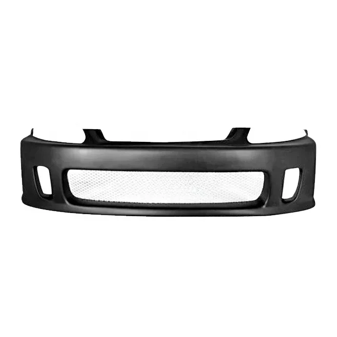 For Honda Civic EK99-00 W Type Fiberglass Front Bumper Upgrade Appearance Center Vent Front Bumper