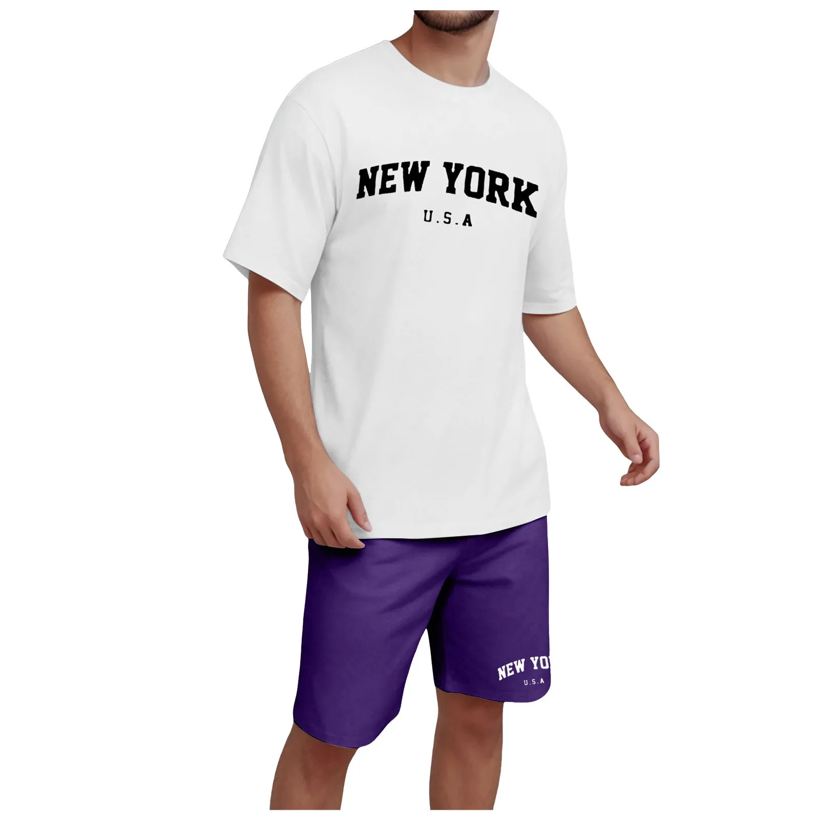 

Tie Tuxedo Suit Men Men's T Shirt Round Neck Short Sleeves Shorts 2 Pieces Men's Clothes And Pants Wine Suits Men