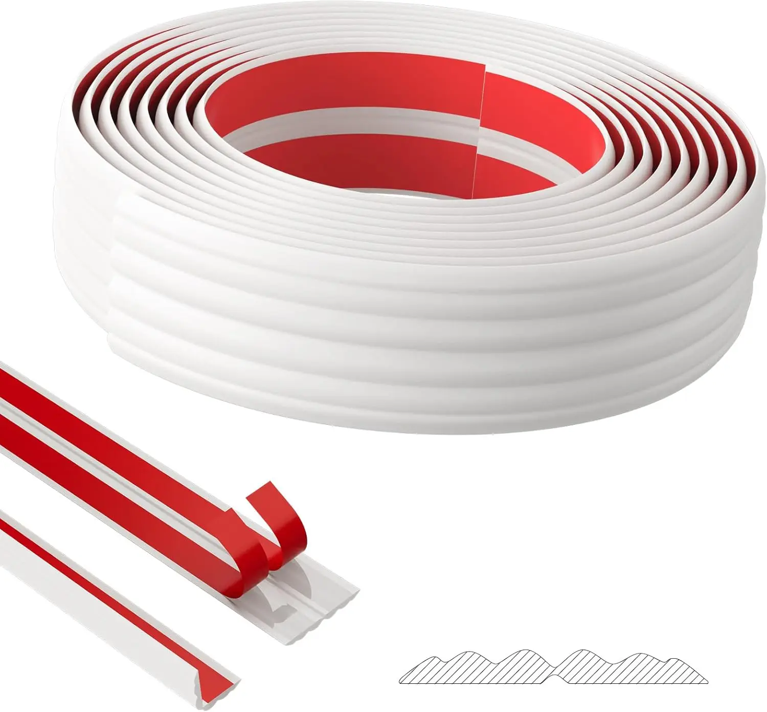 

Flexible Wall Corner Protector Trim, 20 Feet Self-Adhesive Strip for Edge Guard on Ceiling, Door Frames, Countertop