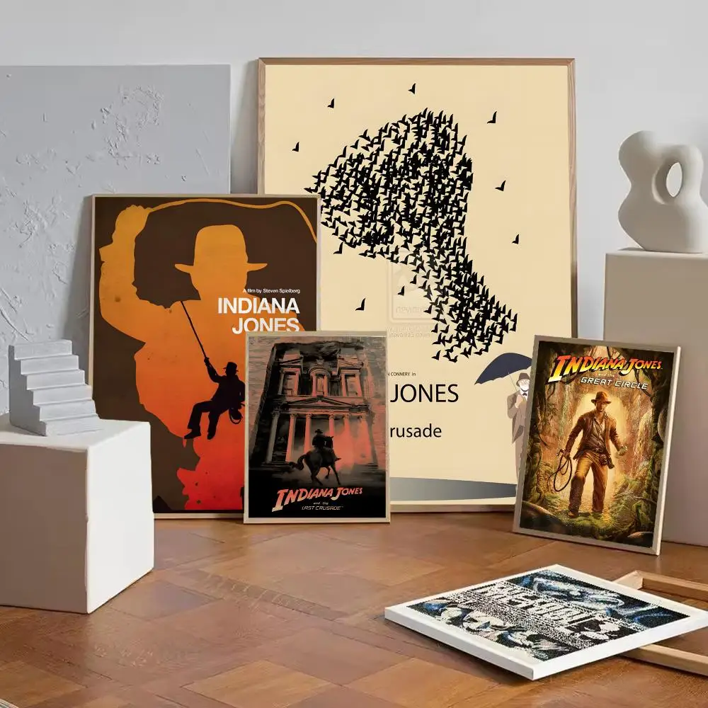 I-Indiana Jones Movies Poster Gift with prints Home bedroom living room decoration promotion and display