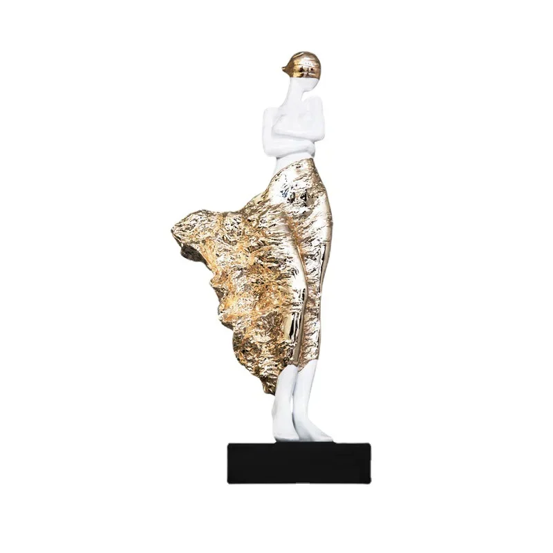 

Light luxury beautiful woman figure sculpture ornament, living room, home, model room, hotel lobby decoration