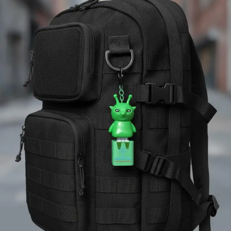 Alien Cat Sound LED Clicker Keychain Portable Fidget Toy Anti-Stress Relief for Adults Work Break Relax