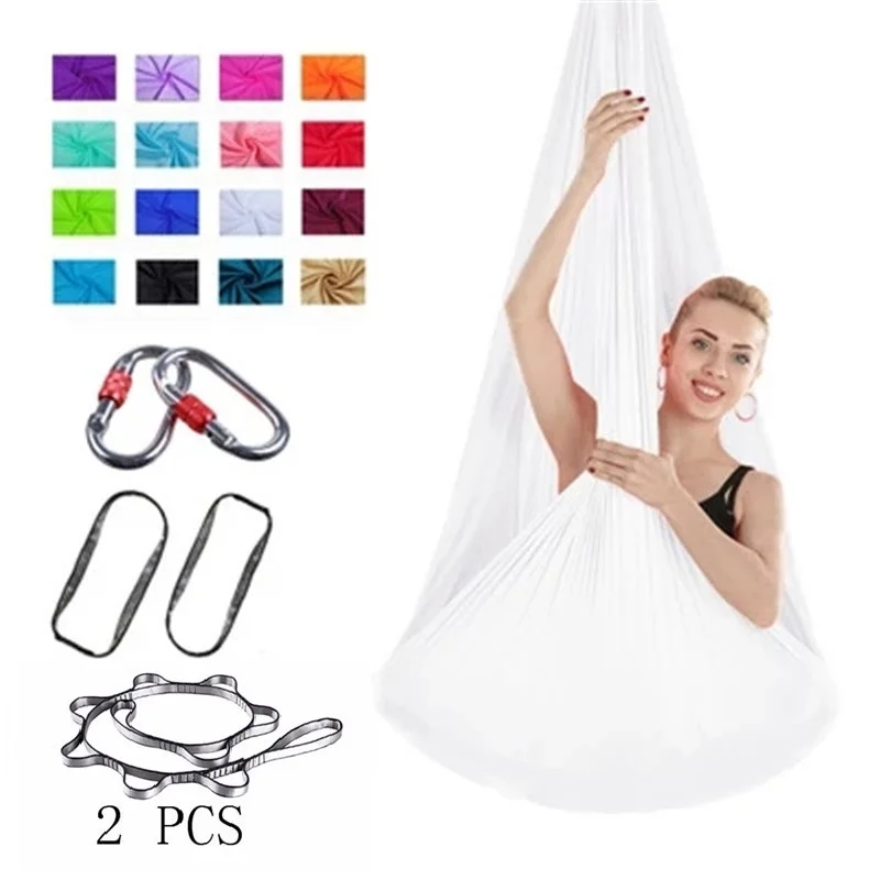 5m Flying Swing Yoga Hammock Full set of accessories Yoga belt extension belt climbing buckle Carbine daisy rope daisy chain