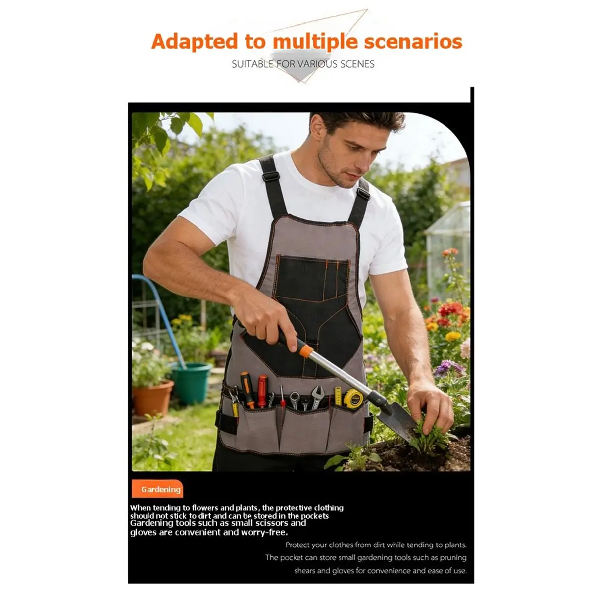 giftnew Multifunctional Oxford Cloth Apron with Multiple Pockets for Electricians and Carpenters Workwear Tool Storage Apron