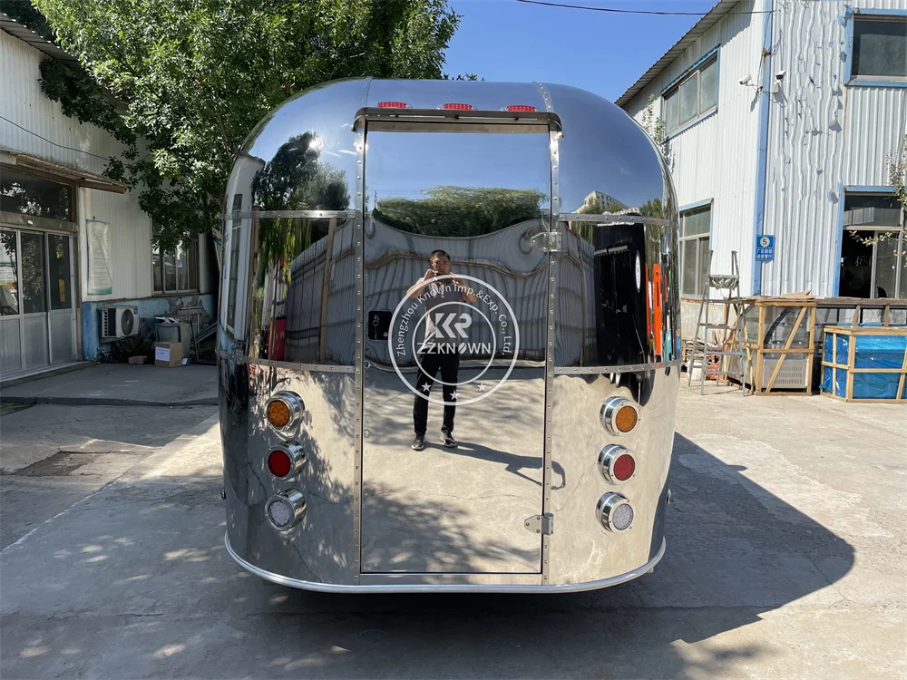 شاحنة الوجبات السريعة التجارية Airstream حجم مخصص عربة الشارع المحمول وجبة خفيفة القهوة كشك امتياز مقطورة الغذاء