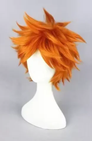 Messaggero mistico Haikyuu! !Hinata Syouyou Cosplay Parrucche cosplay a strati soffici arancioni corte Cosplay per capelli sintetici resistenti al calore