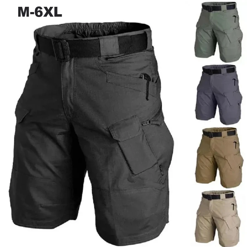 Men M-6XL Ripstop Outdoor Cargo Tactical Shorts Summer Waterproof Urban Shorts Trekking Camping Hiking Climbing Panttdoor Sport