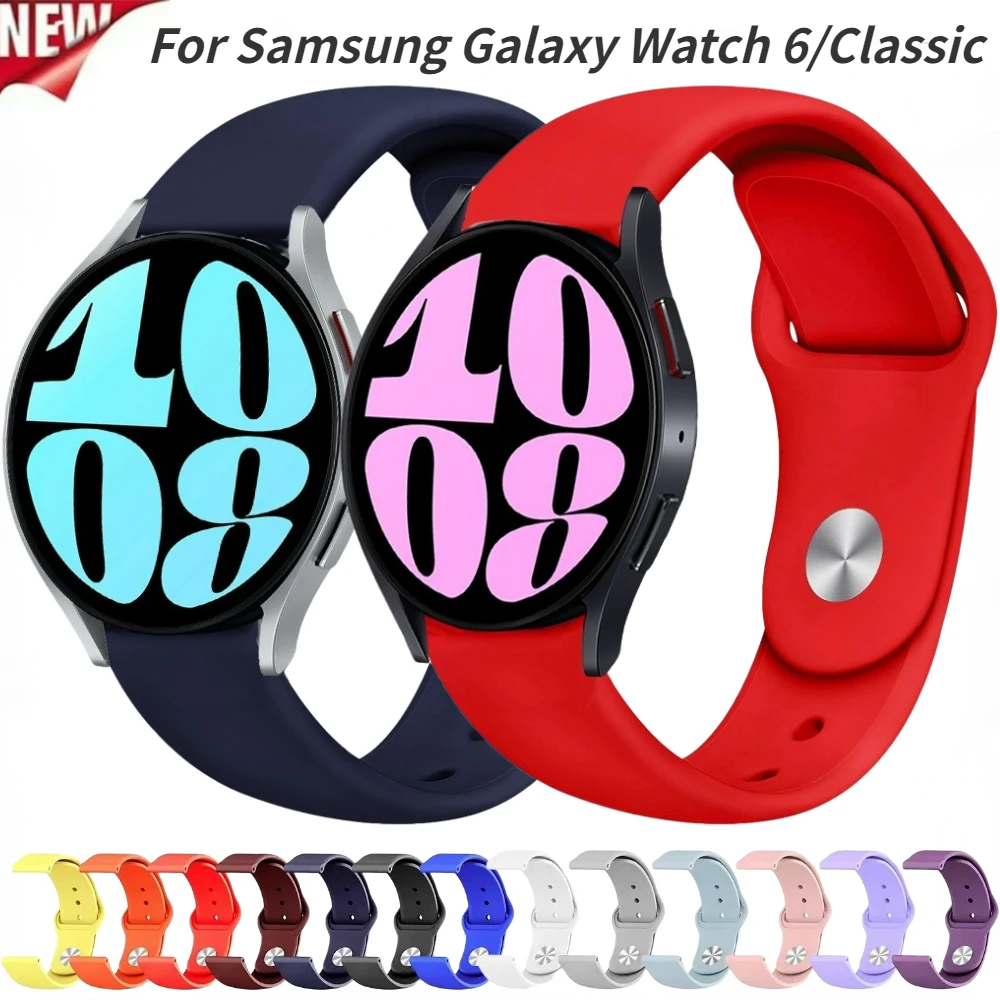 

20mm Silicone Strap for Samsung Galaxy Watch 6/5/4 44mm 40mm/Classic 47mm 43mm 46mm 42mm Wristband for Watch 5 Pro 45mm Bracelet