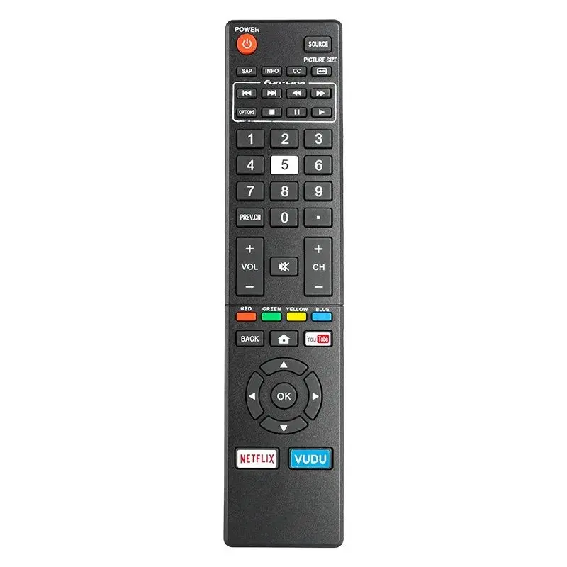 NH427UD For Sanyo Remote Control Replacement With YouTube NETFLIX VUDU Buttons, For Sanyo TV FW43C46F FW50C36F FW50C78F FW50C87F