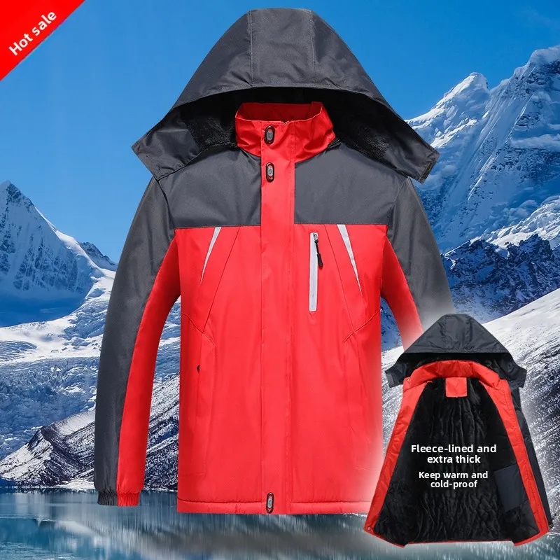 

Thiened Fce Work orm Cotton Jaet Men's Loose Fit Cold Storage Winter Coat Wear Resistant Cotton Workwear