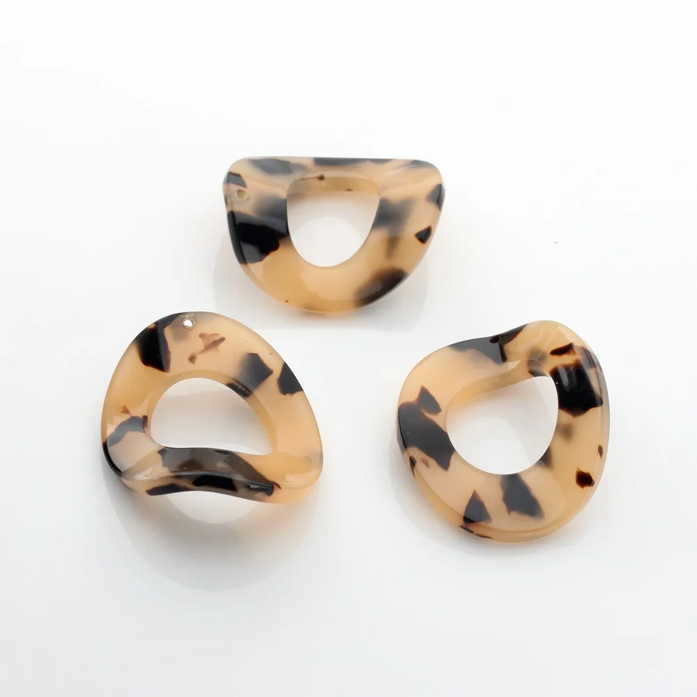 100pc Diy Acrylic Print Pendant Charms Hollow Irregular Pendants Necklace Pendant Connectors Handmade Jewelry Making Accessories