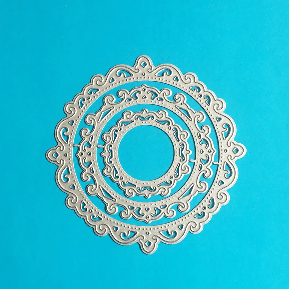 Round circles Frames Metal Cutting Dies Scrapbooking Stencil DIY Paper Card making Decorative Embossing Die Cut Craft Dies 2024