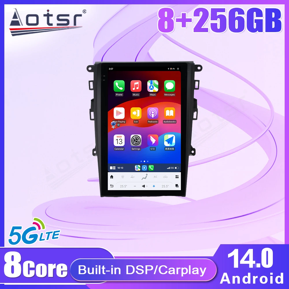 14.4' Intelligent Touch Screen Android 14 For Ford Mondeo 2013-2018 Car Entertainment Radio Stereo GPS Navigation Device Carplay
