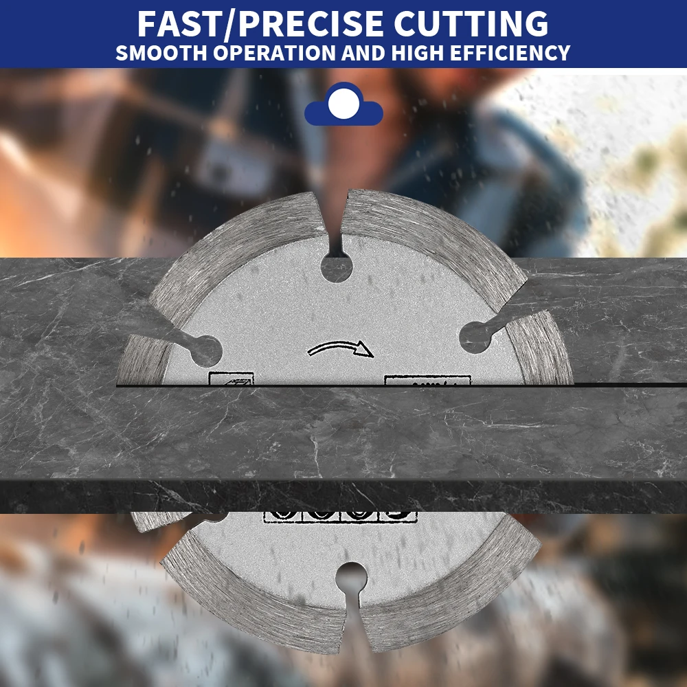 3 inch ​Diamond Blade 75mm x 10mm Segmented Diamond Saw Blades Cutting Discs for Angle Grinder Cut Stone Concrete Srick Block