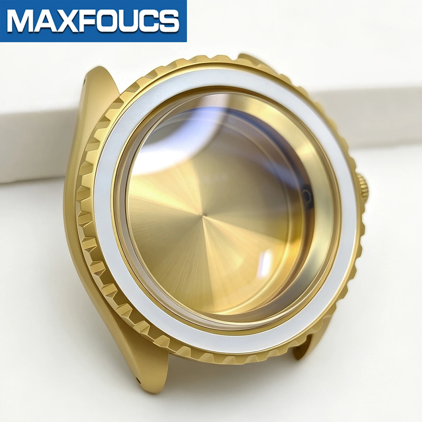 SKX Classic Mattgoldenes Uhrengehäuse 3-Uhr-Position Edelstahl MOD SKX007 NH34 4R36 Krone Saphirglas Kundenspezifisches Zubehör – Detail 11