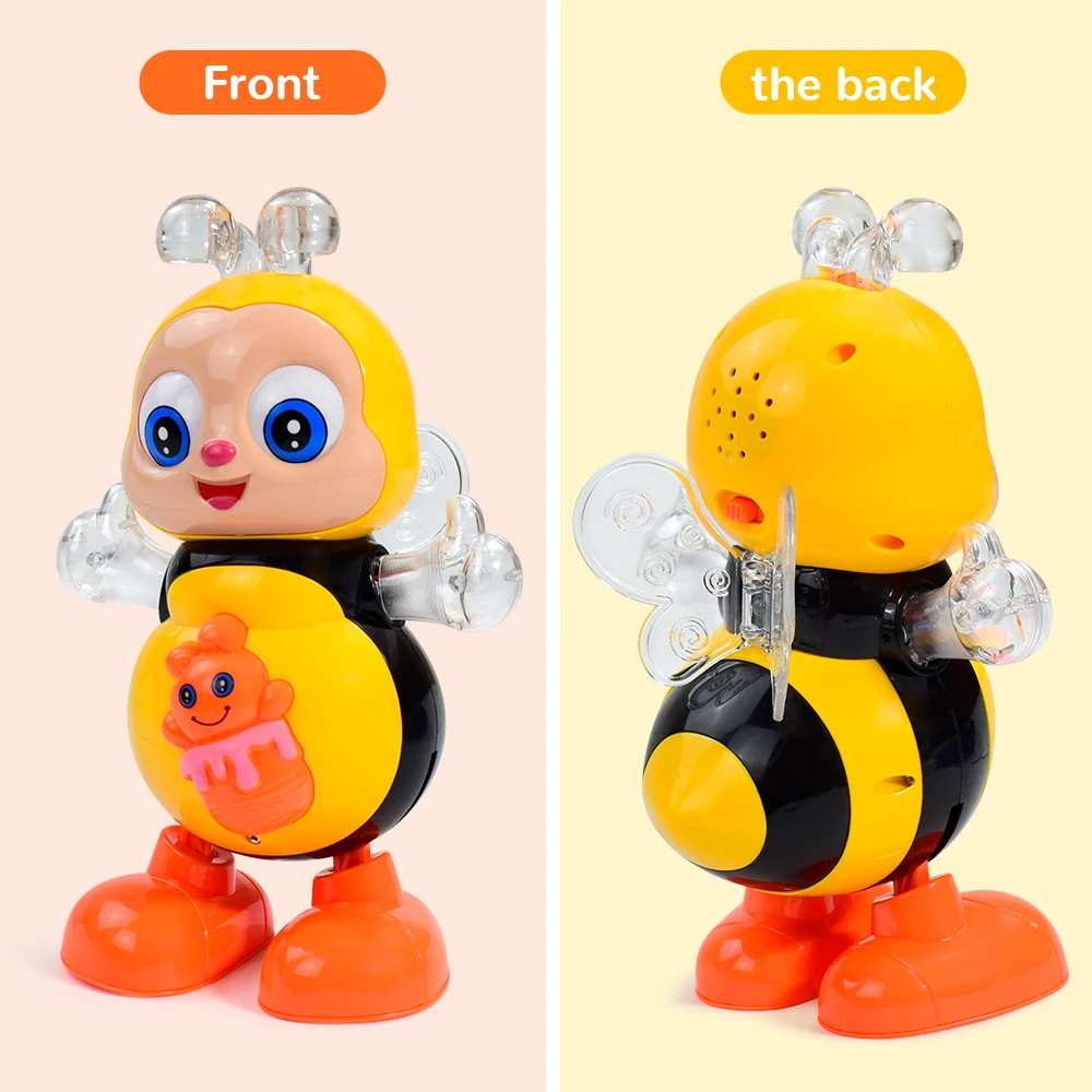 الأطفال الإلكترونية الحيوانات الأليفة لعبة الموسيقى الكرتون لعبة الصوتية الكهربائية ألعاب النحل مع الصوت فلاش الإضاءة الغناء الرقص للفتيات الفتيان الهدايا