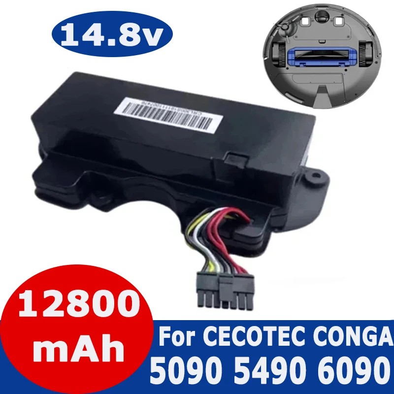 New 14.8V 12800mAh INR18650 MH1-4S2P-300S Robot Battery For Cecotec Conga 5090 5490 6090 Robotic Vacuum Cleaner