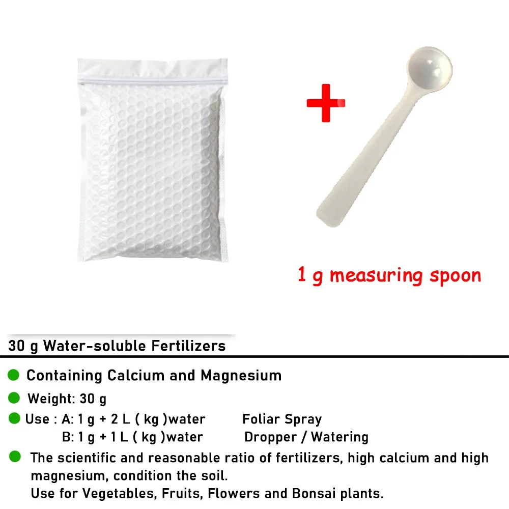 WSF Water-soluble Fertilizers, Containing Calcium and Magnesium, Chelated Fertilizer, Plant Nutrition for Garden, 30g