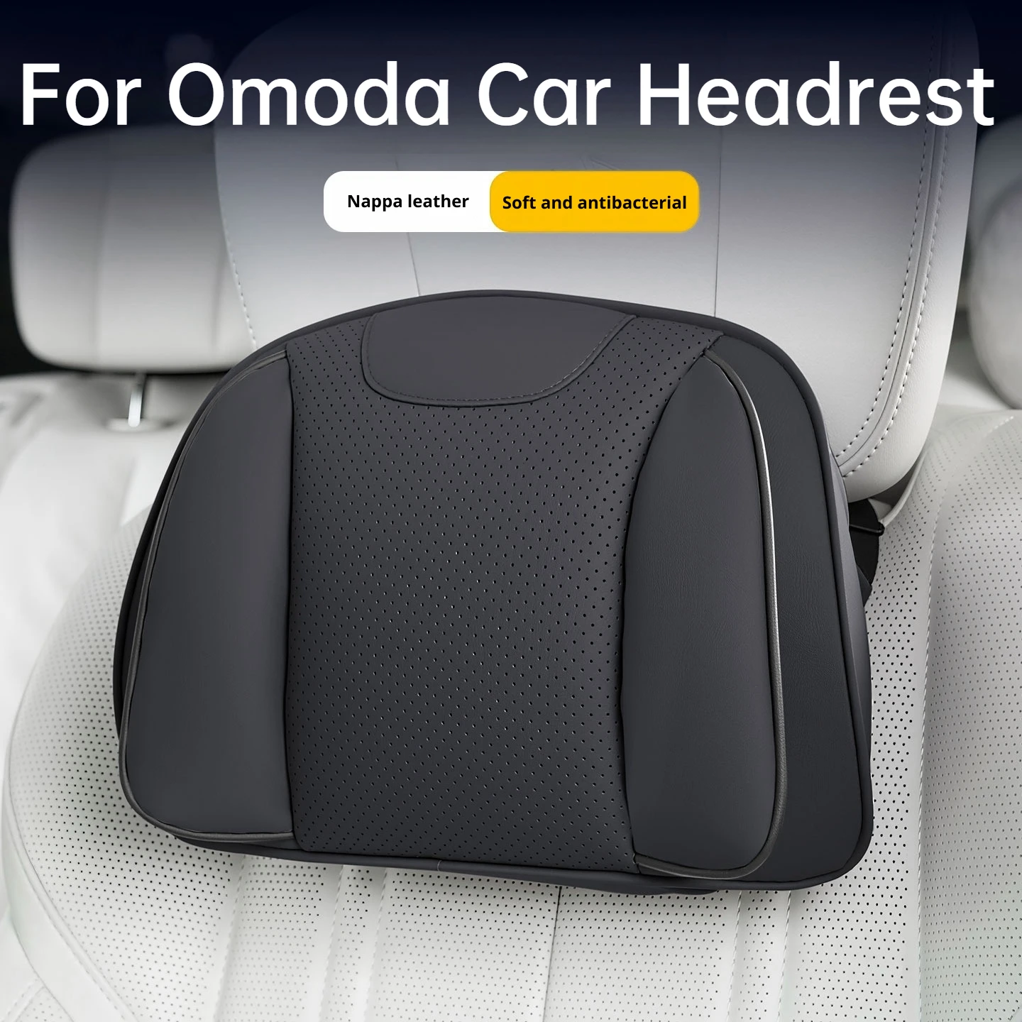 New For Omoda 5 SHS E5 Omoda 7 9 Nappa Leather Car Headrest Lumbar Cushion Soft Car Neck Pillows Waist Pillow Auto Accessories