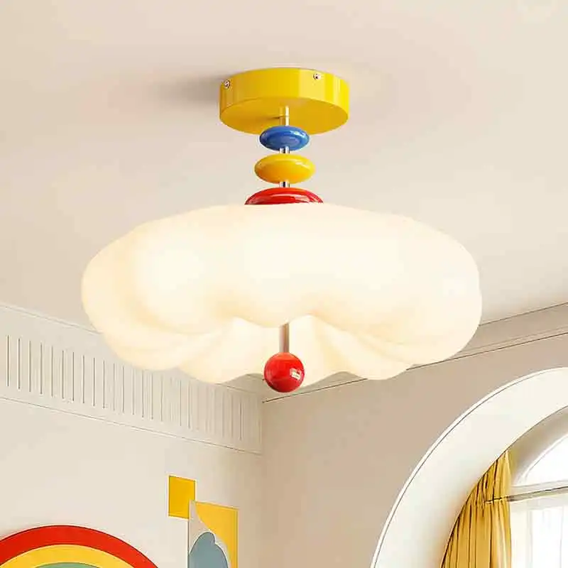 Memphis Style Children's Room Ceiling Lights Color Bubble Cloud Lamp LED Cream Style Baby Room Girl Boy Bedroom Ceiling Lamps