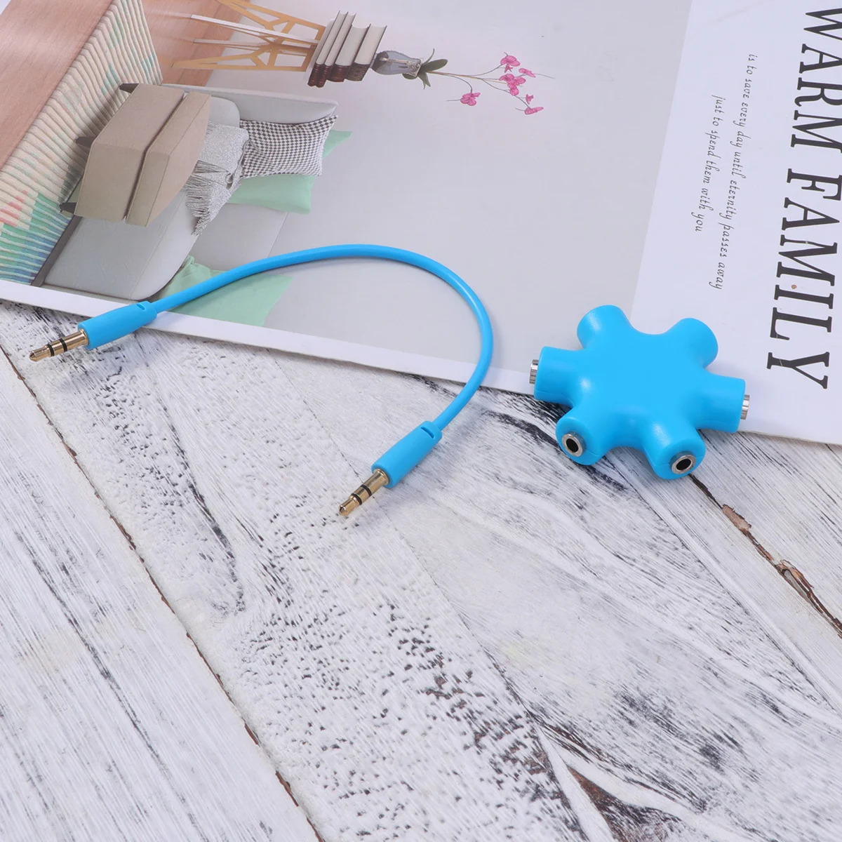 

5 Way Headphone Splitter Hexangular Audio Connector Adapter for Phone Music Player Pc Sharing Headphone Output