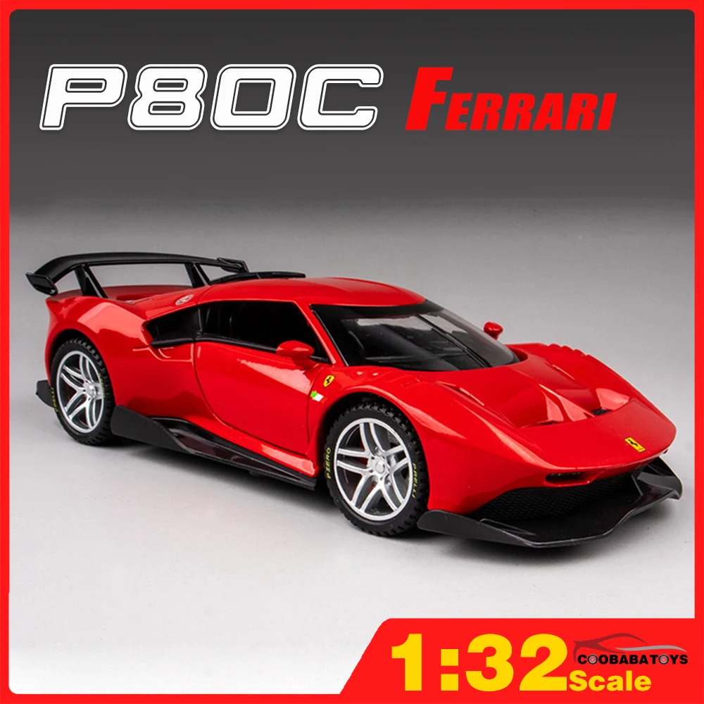 

Scale 1/32 P80c F12 Metal Diecast Alloy Toys Cars Models Trucks For Boys Children Kids Vehicles Hobby&Collectibles 1:32 Ferrari