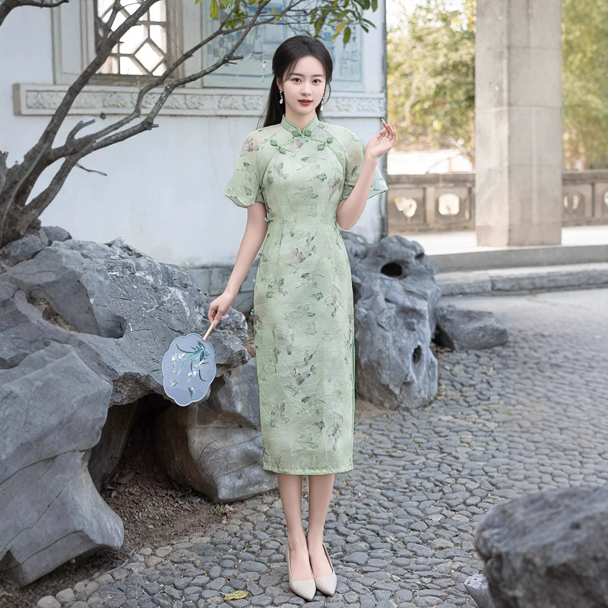 النمط الوطني الجديد النمط الصيني تحسين شيونغسام 2025 الصيف فتاة شابة ريترو سيدة فستان شيونغسام فستان تشيباو #5