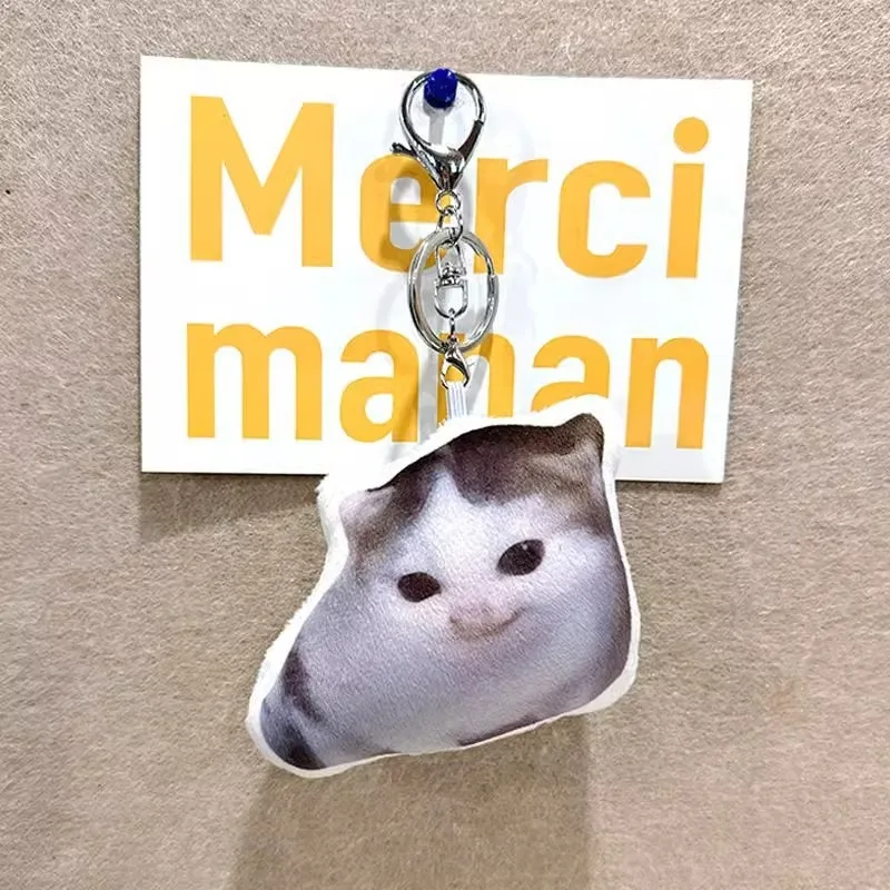 

1Pcs Funny Cat Keychain Press The Sound Pendant Bag Schoolbag Decoration Birthday Gift for Boys and Girls Plush Keychains