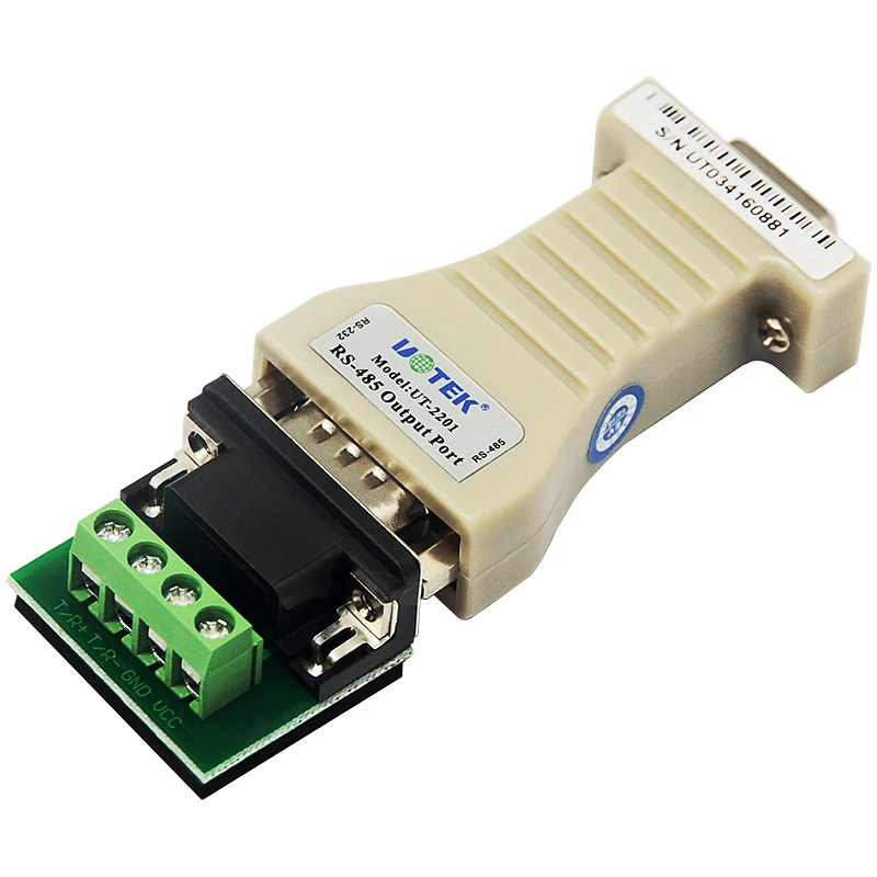 Popular Mini RS485 to RS232 Converter Serial Adapter DB9 Connector Bidirectional Transmission 15KV ESD UT-2201 in Stock