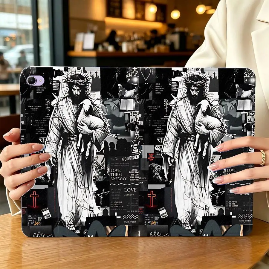 With Pencil Holder Case for Xiaomi Pad 6s Pro 7 Ultra Pad 5 6 7 8 Pro Redmi Pad SE K Pad 8.8 9.7 12.4 Inch Bible Quote Print