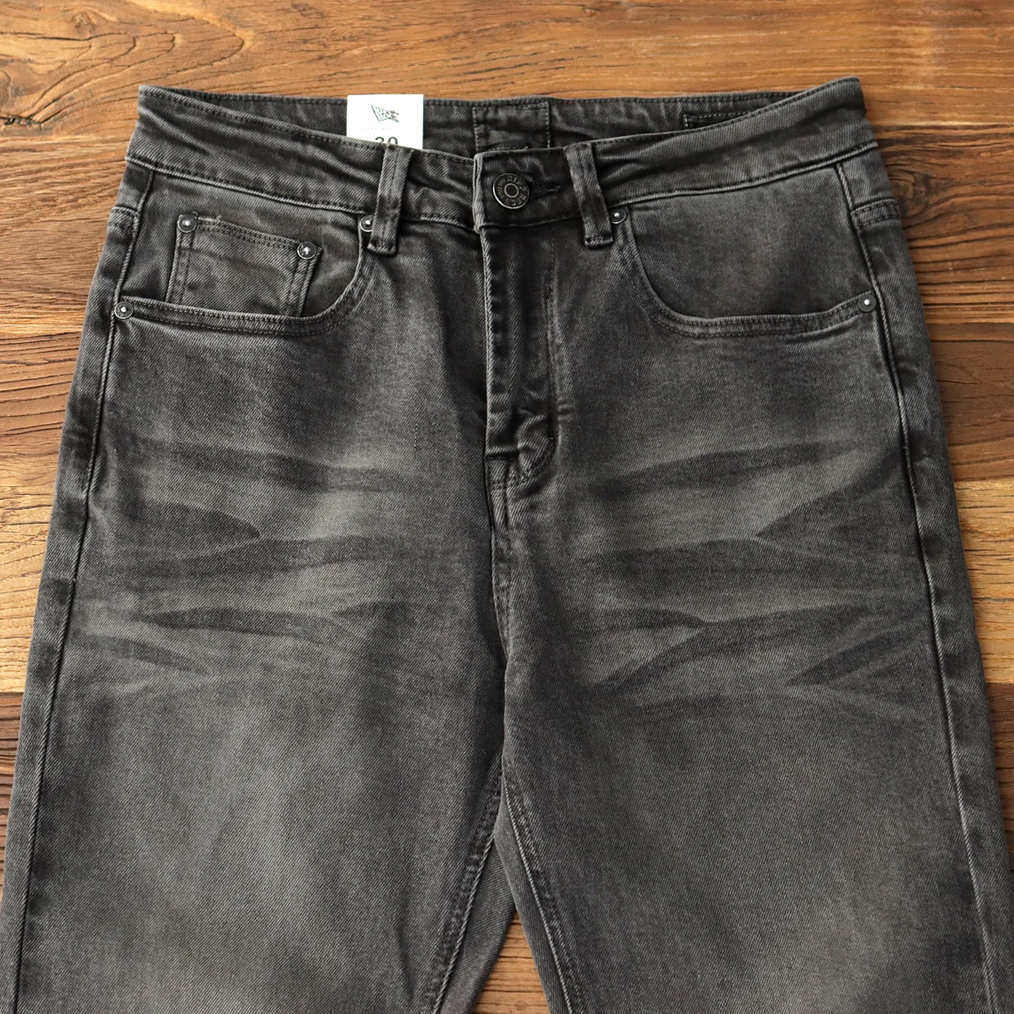 

Bla Waed Heavyweight Casual Long Pants American Retro Slim Fit Straight Leg Jeans Men's Autumn New Sle Cotton Elastane