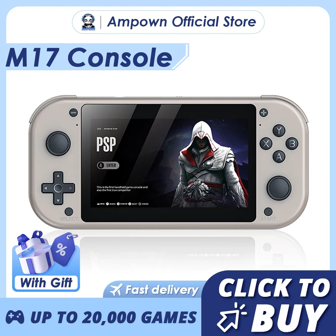 Ampown M17 Handheld Game Console 4.3