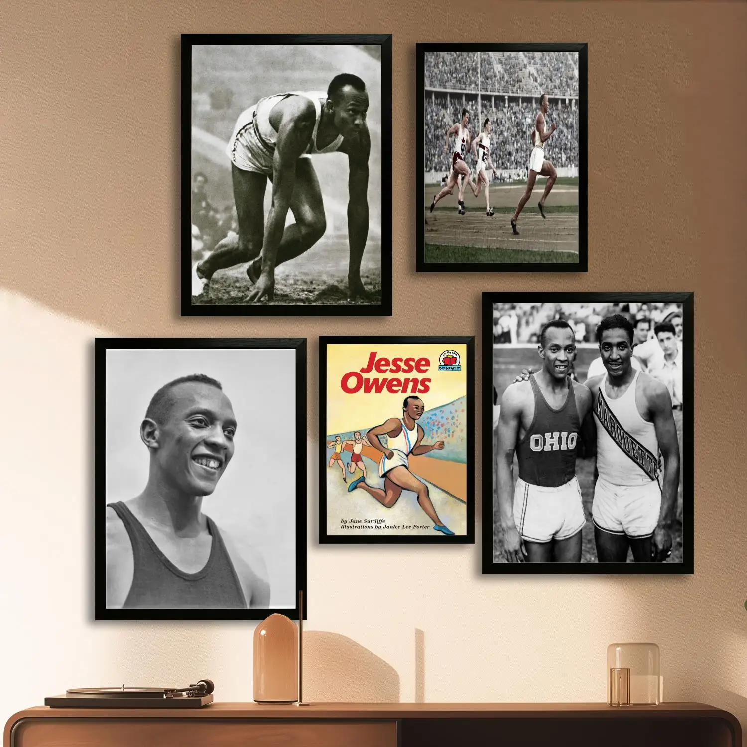 Jesse Owens Canvas Art Poster and Wall Art Picture Print, Modern Family Bedroom Decor Posters,Decorative painting