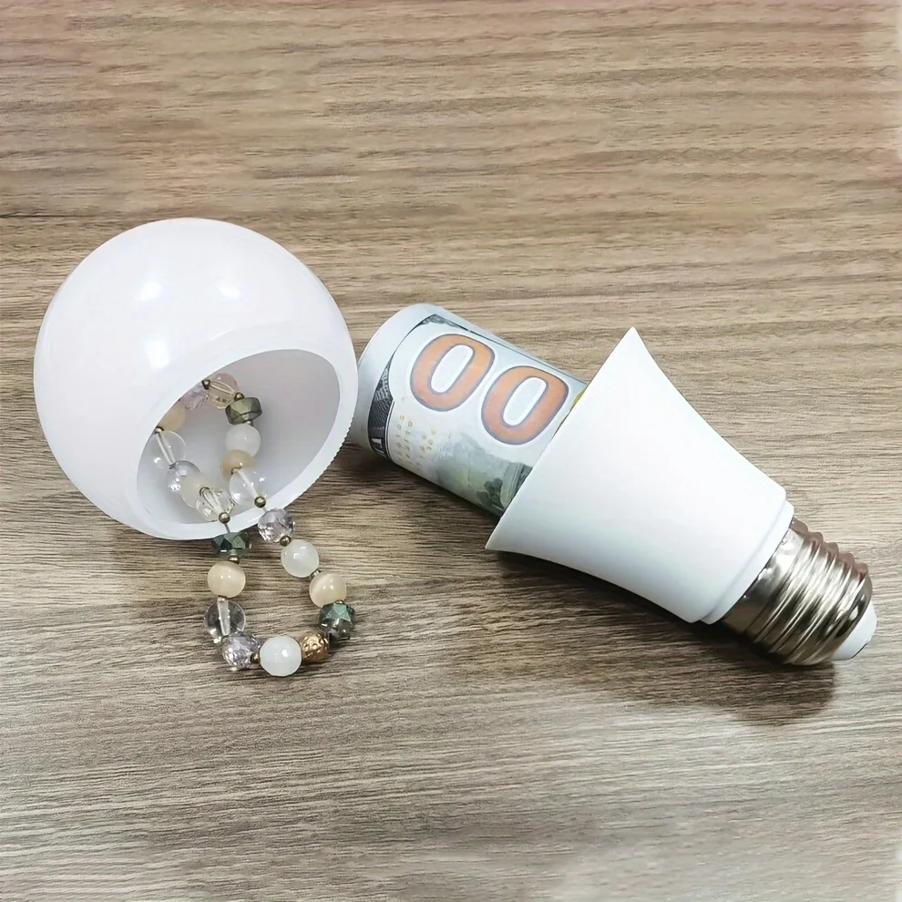1-Pack, Light Bulb-Shaped Safety Box (Not a Real Light Bulb), Simulated Light Bulb Storage Box, Party Favor, Holiday Gift