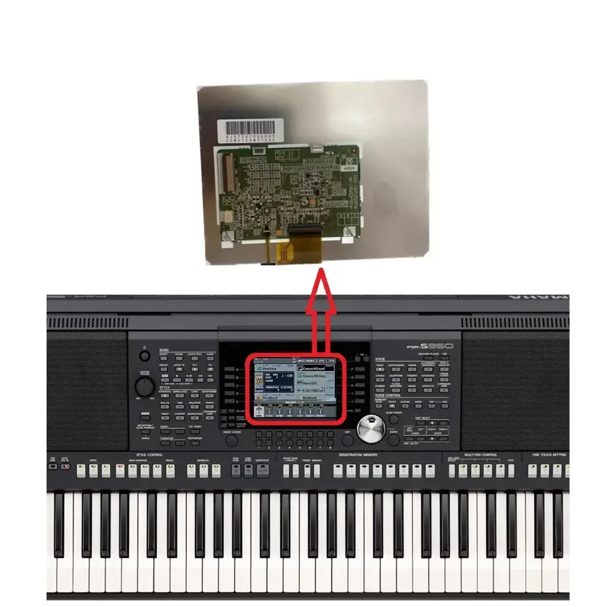 LCD Display for Yamaha PSRS950 PSR-S950 PSR-S970 PSR-S970 61 Key Arranger Keyboard Screen Accessories Replacement Repair