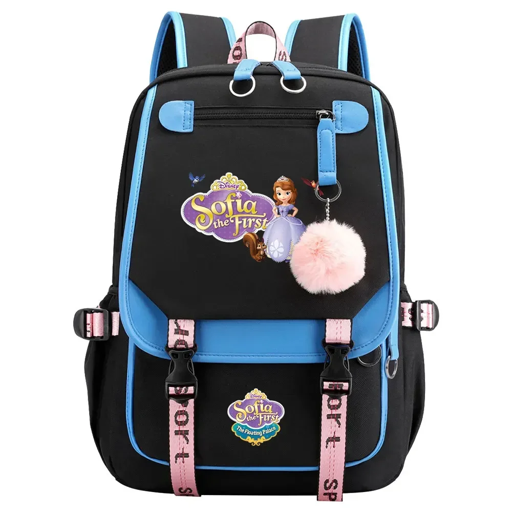 Sofia Prinses Jongens Meisjes Kinderen School Boekentassen Vrouwen Usb Bagpack Tieners Canvas Laptop Reizen Student Rugzak