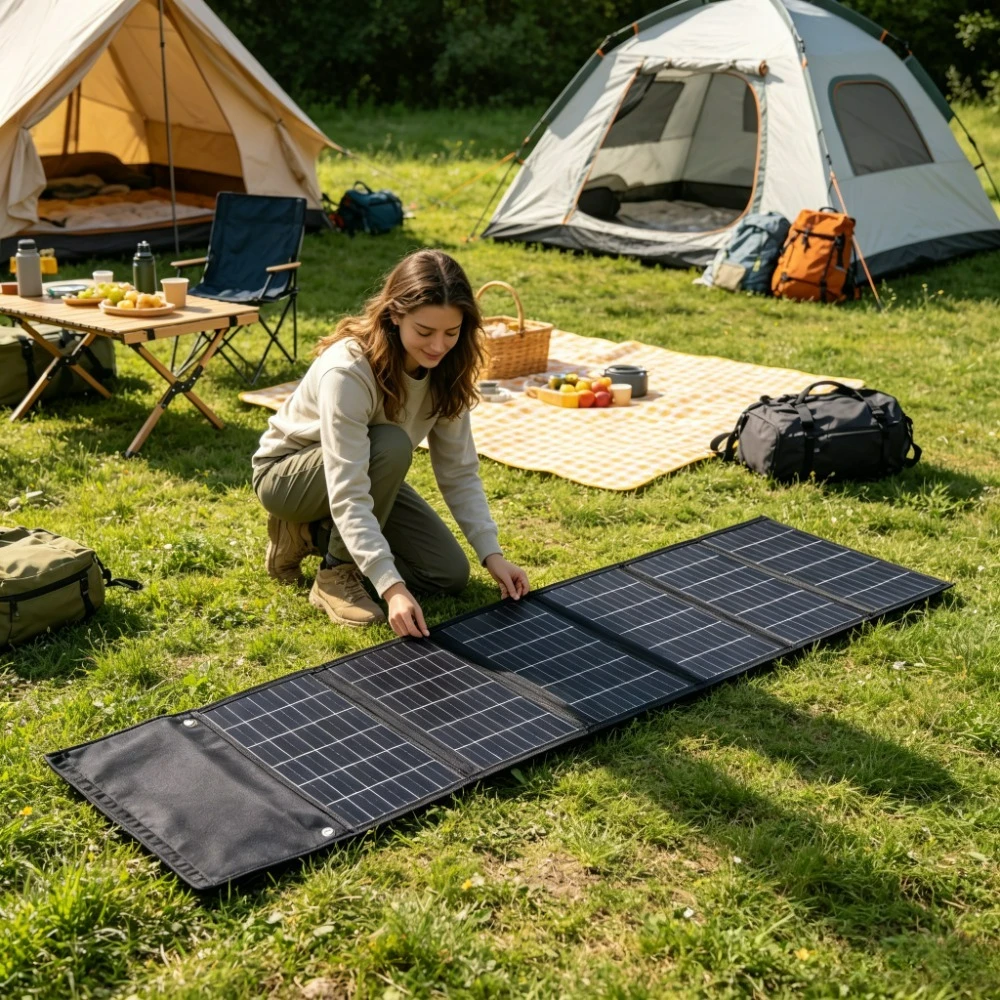 Picnic Camping Fishing 50W 90W Foldable Solar Charger Portable ETFE Waterproof Solar Panel Dual USB DC Output Outdoor Cycling
