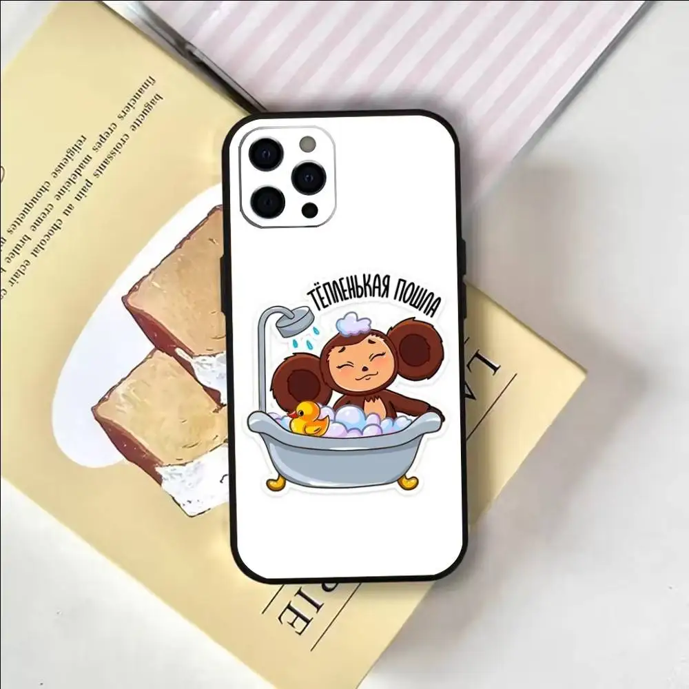 Силиконовый мягкий чехол для телефона Russia C-Cheburashkas для IPhone 17,16,15,14,13,12,11,XS,Plus Pro Max