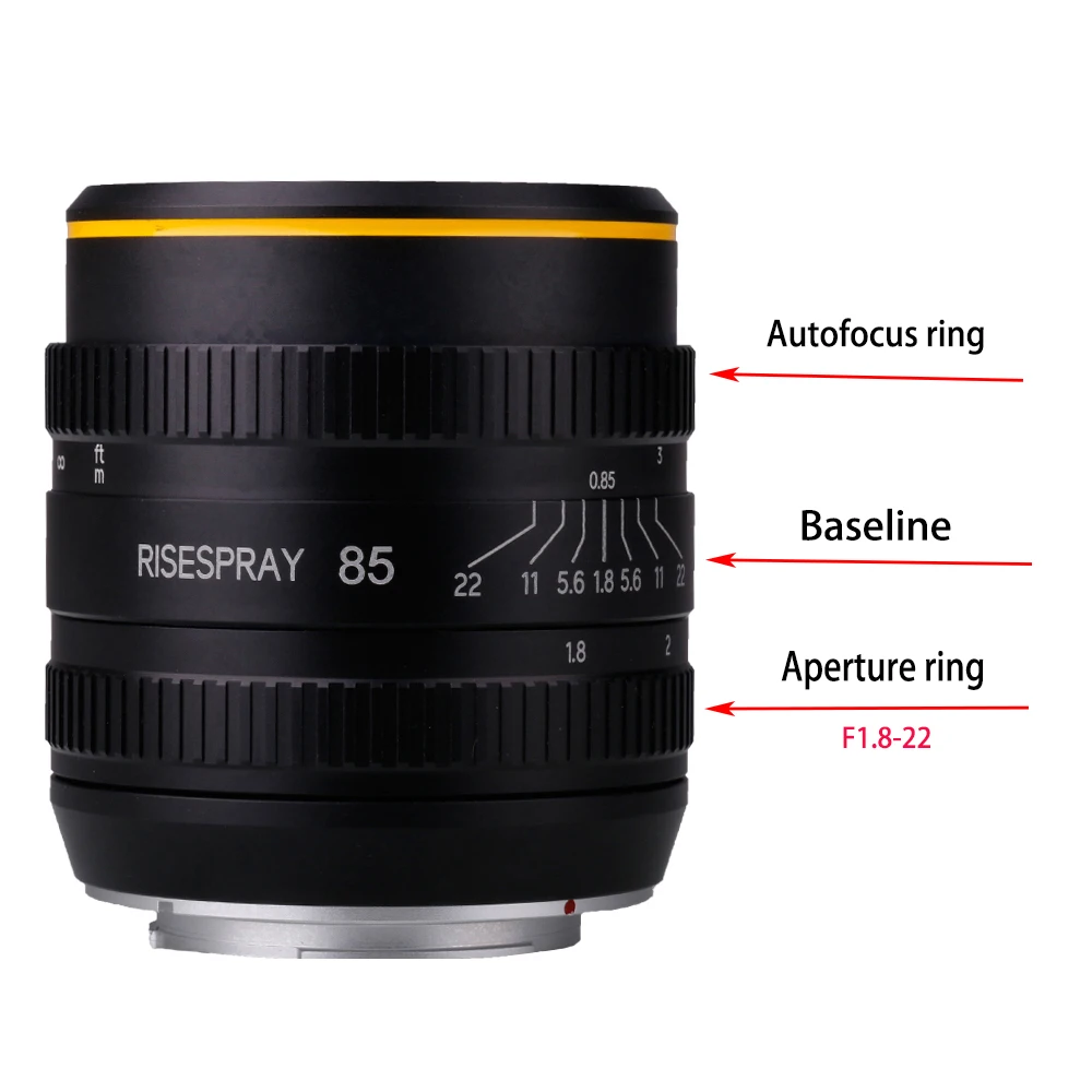 NEW RISESPRAY Full Frame 85MM F1.8 Metal Manual Camera Lens For Canon-EF/RF NIKON-F/Z SONY-E FIJI-FX