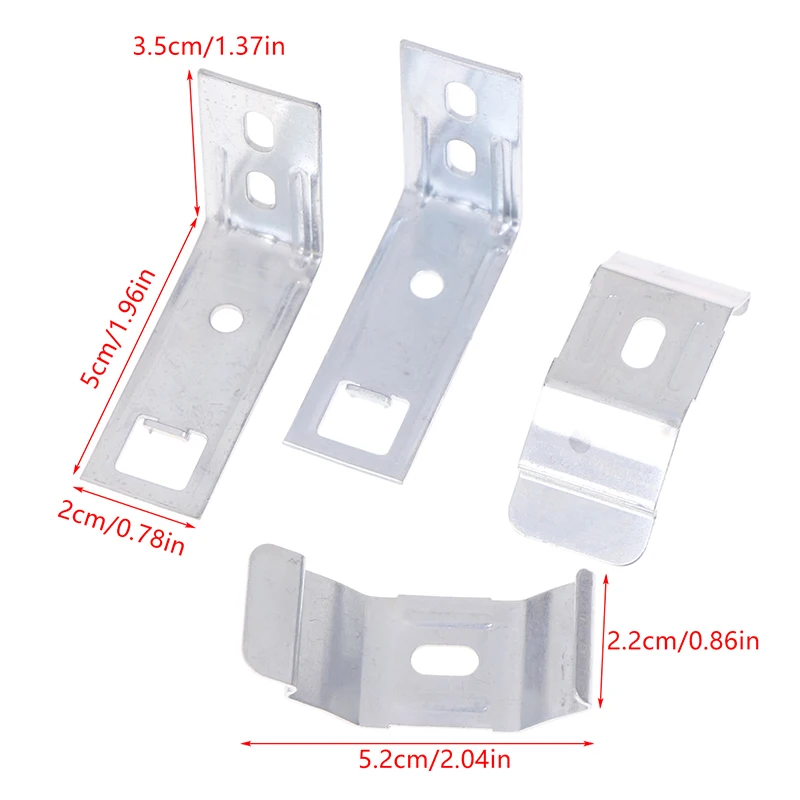 △ 4Sets Blinds Accessories Metal Louver Bracket Mounting Holder Brackets Curtain Fixing For Window Fixation