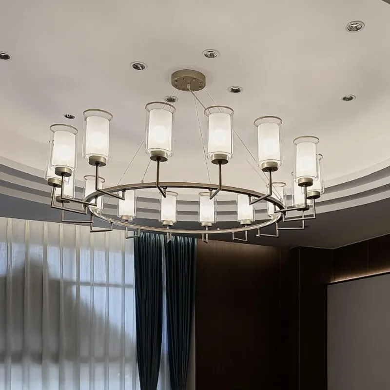 New Chinese Style Chandelier for Living Room Hotel Lobby Villa Restaurant Project Lighting Fixture