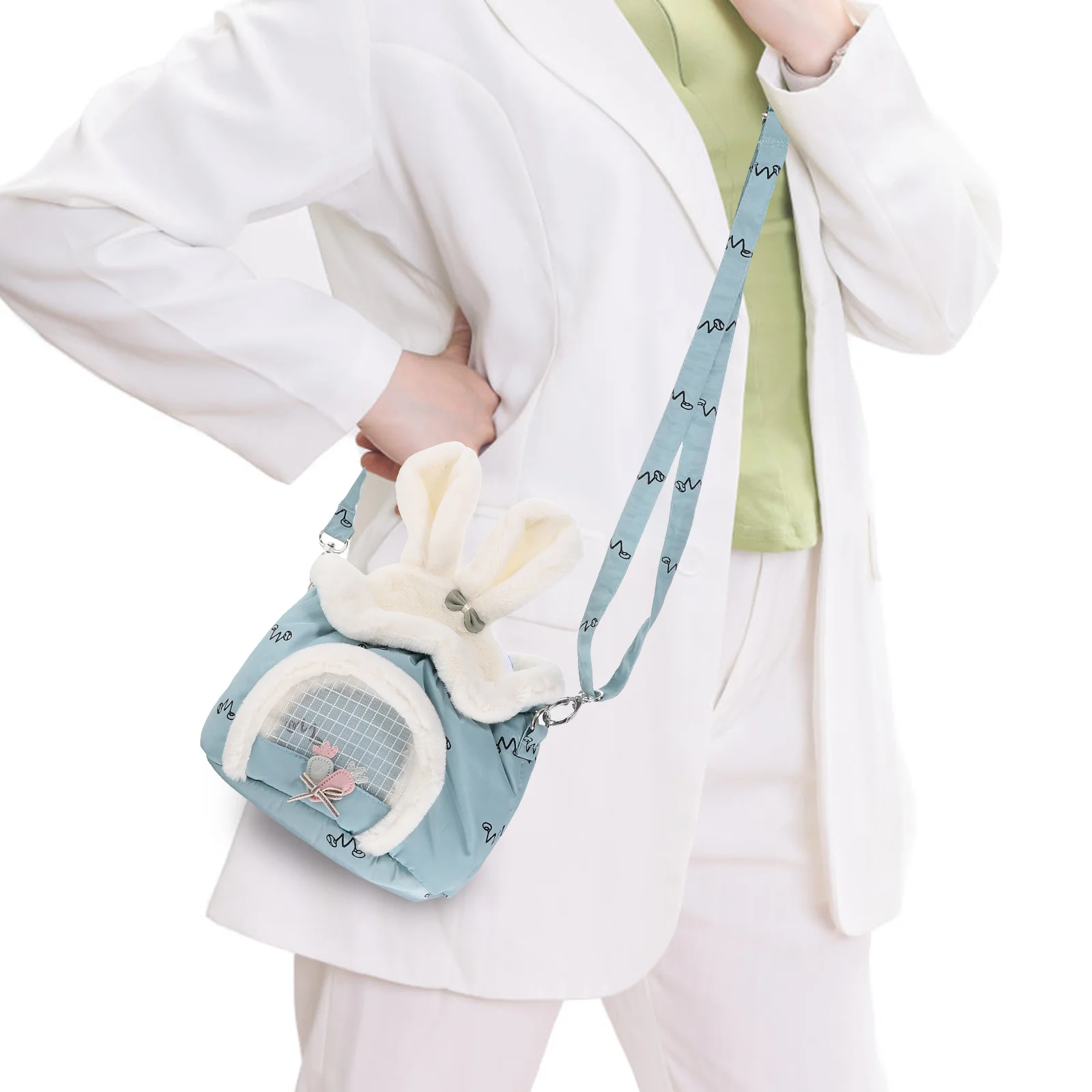 

Breathable Warm Travel Bag for Hamster Guinea Pig Bunny Pet Carrier Portable Pouch Small Pet Supplies Holder