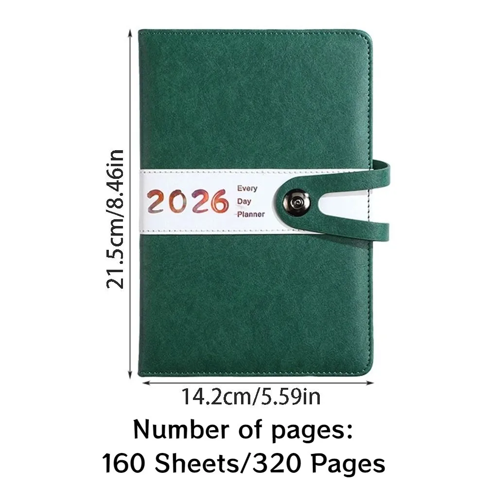 English 2026 Schedule Planner Notepad Wear-resistant 12 Months To-do List Notebook Portable Bookmark Office Work Planner Student