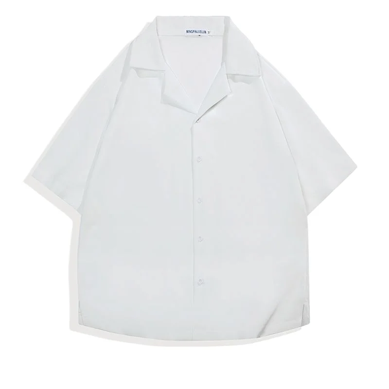 Men's Summer Top Shirt Short Sleeve Pocket Large Size Retro Simple Comfortable Loose Casual Fashion Soft Niche Versatile Skinny