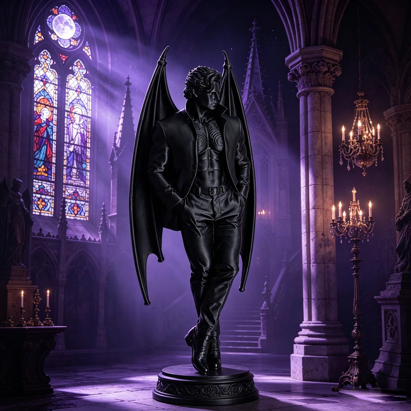 Urban Vampire Statue Set Dark Fantasy Design Home Decor Black Statue 3D Printed Personalized Decorations For Home And Car Decor