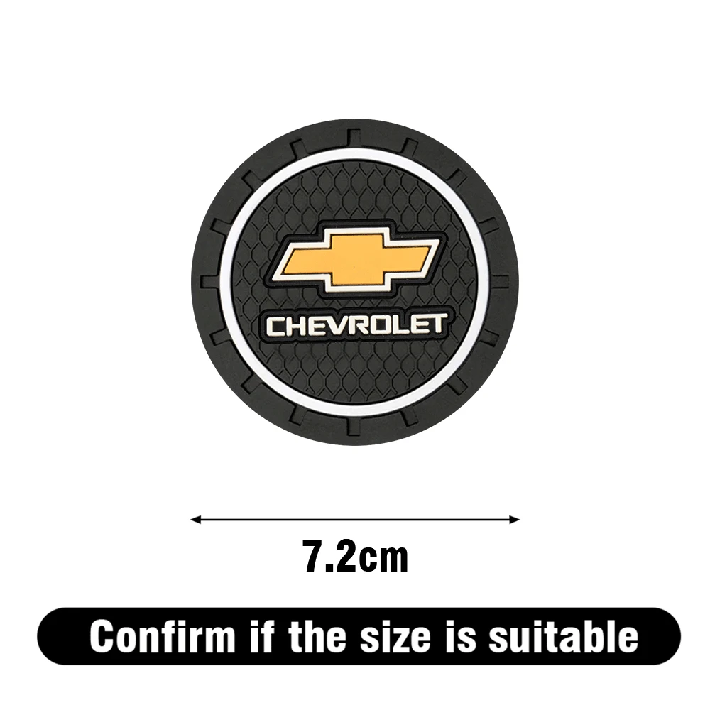 2pcs Car Cup Holder Coaster Non-Slip Pad Mat Interior Decor Accessorie For Chevrolet Cruze Captiva SS Z71 Trax Impala Sonic Spar