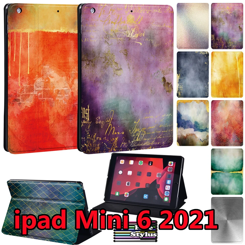 Tablet Case for Apple for IPad Mini 6 8.3inch 2021 A2567 A2568 A2569 Funda Anti-fall Stand Pu Leather Tablet Cases for Mini 6