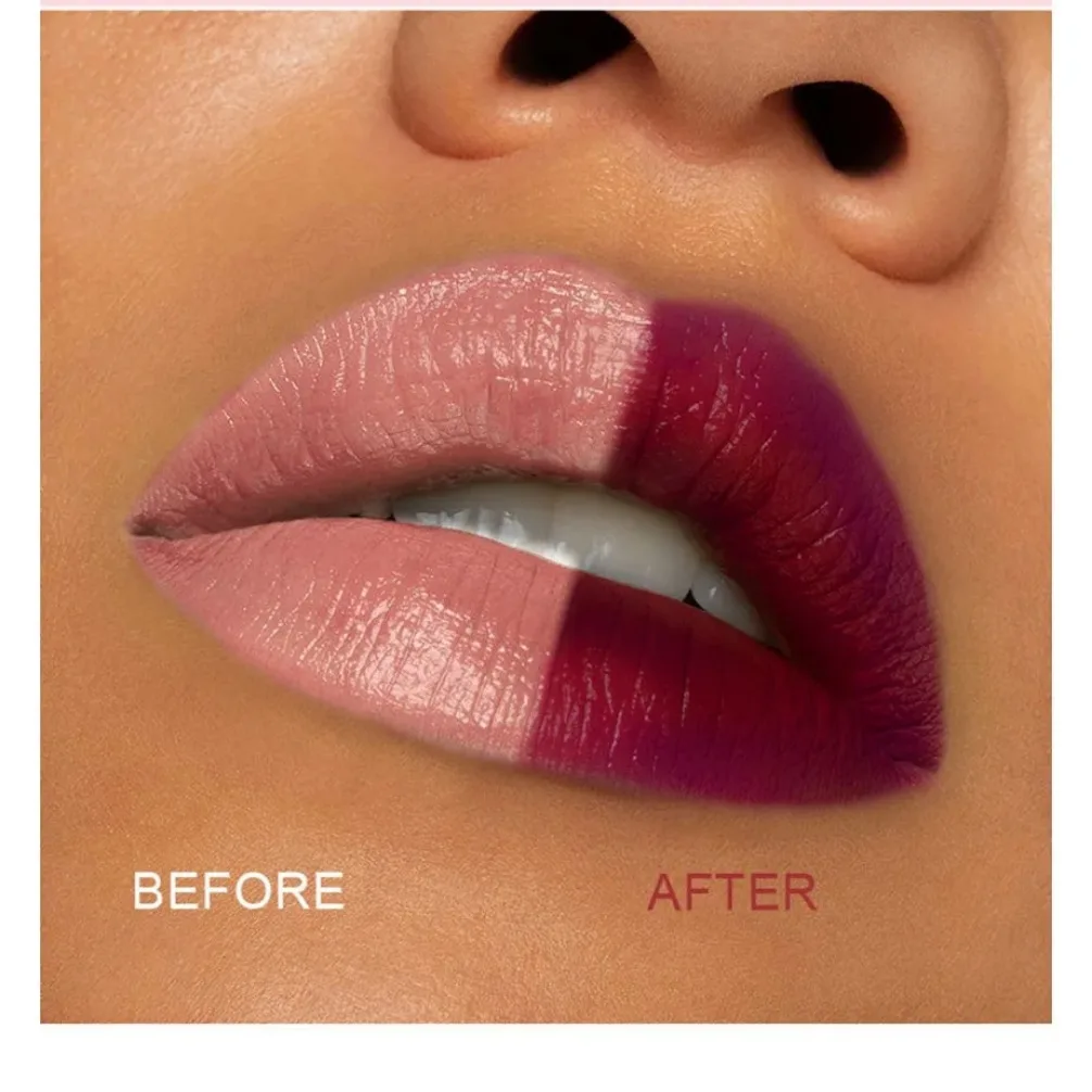 Logotipo personalizado lama labial vegana 3 cores mousse fosca brilho labial sólido marca própria batom natural à prova d'água duradouro nude vermelho matiz